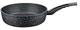 elo 61204 granit evolution - padella in alluminio, 24 cm, colore: nero