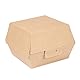 50 Stück - Hamburger-Muscheln ’Thepack’ 220 g/m2 14,4 x 13,6 x 9,2 cm (L+) Natur-Wellpappe Nano-Micro