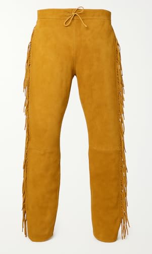 Cowboy Western Traditional Native American Pant for Men Casual Leather Pant3