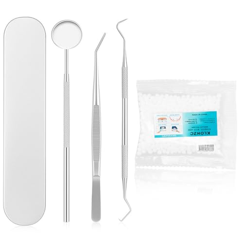 50g Gránulos dentales, kit de relleno dental temporal, dentadura postiza moldeable, diente postizo temporal de resina, kit de reparación dental para rellenar dientes rotos o faltantes