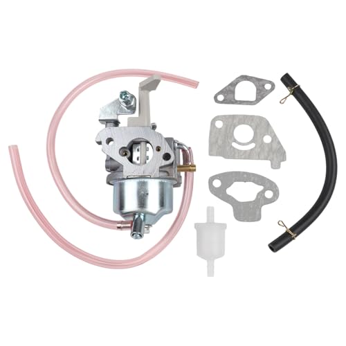 Lawnoval Conjunto de carburador con filtro de combustible compatible con motores Huasheng de 49 cc y GX50 para bicicleta motorizada, incluye arandelas