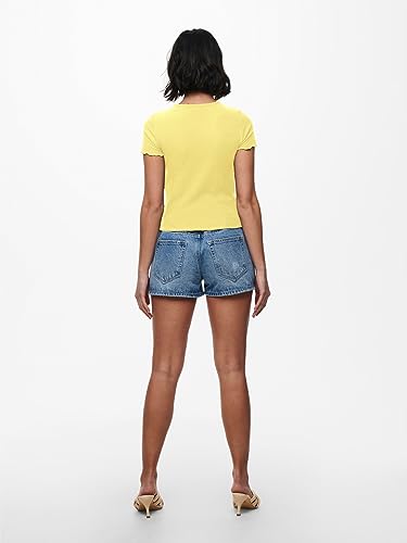 ONLY Damen ONLEMMA S/S Short TOP NOOS JRS T-Shirt, Dusky Citron,L 4