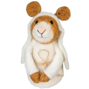 Primitives By Kathy 101075 Mouse Nativity Critter, Set of 3, Felt and Wood Primitives By Kathy 101075 Mouse Nativity Critter Set of 3 Felt and Wood
