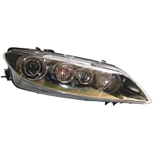 مجموعة المصابيح الأمامية متوافقة مع طراز Mazda 6 موديلات 2006 و2007 و2008، مجموعة المصابيح الأمامية الهالوجينية، مجموعة المصابيح الأمامية البديلة DRL - استبدال مباشر من جانب الراكب والسائق R