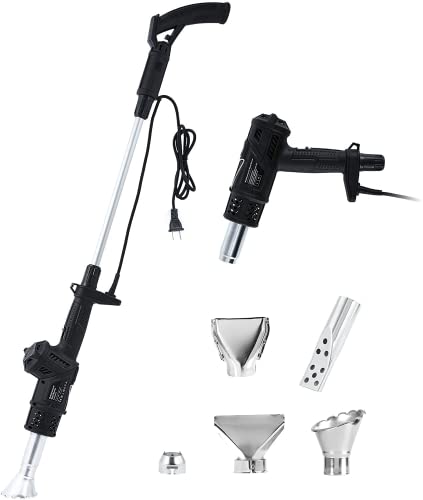 175°F -1200°F Electric Weed Burner with 5 Nozzles, 1500W 3 in 1 Hot Air Gun, Heat Gun & Weed Torch & Charcoal Starter for Home Repair & Lawn Care