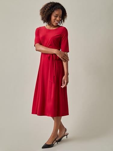 Kasper Women's 3/4 Sleeve Fit & Flare Jersey Dress2