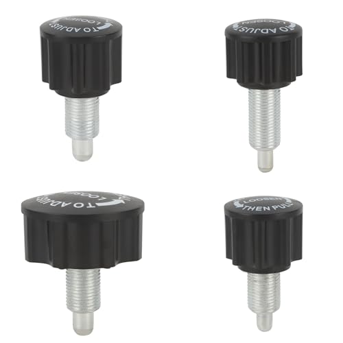heyous 4PCS Black M16 Hex Socket Retaining Pin Adjustment Knob Suitable for Exercise Bike Bench Presses Strength Training Machines