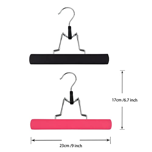 2 Pcs Wig Hair Extensions Storage Bag with Wooden Hanger - Portable, Dust-proof Wig Bags (Black + Pink), Black+pink, 24 inches - Image 4
