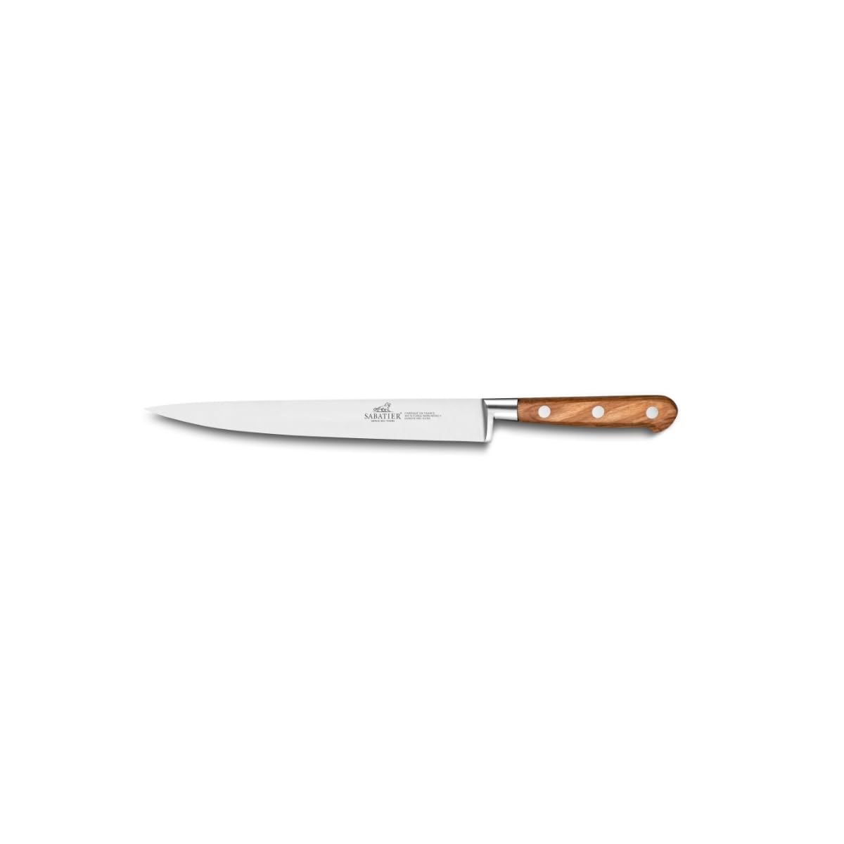 Sabatier, Ideal Provençao Nóż Do Filetowania Soli, W 100% Kuty, Wyprodukowany We Francji, 20 Cm, Cienkie, Elastyczne Ostrze I Nity Ze Stali Nierdzewnej, Umożliwia Precyzyjne Filetowanie Ryb