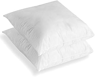 Charlotte Andersen 2 pack 18 Inch Square Cushion Inners, Anti-Allergy Insert Pads 45cm x 45cm Pure Hollowfibre Filling- Made In UK