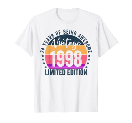 24 Years of Being Awesome 1998 Birthday T-Shirt