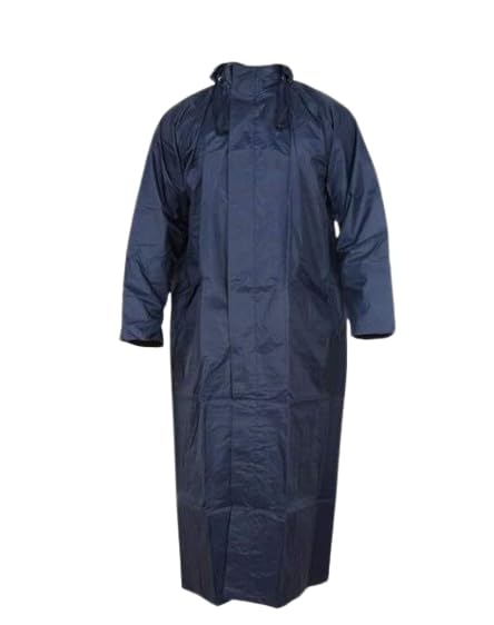 Reusable Raincoat with Hood (Color May Vary) - Pack of 1 | Elasticated Full Sleeves Outdoor Waterproof Raincoat for Men & Women | Rainwear | Button Closure | Knee Length | Universal Fit-image-18