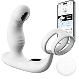 Prostata Vibrator Analvibratoren mit 10 Elektroschock-Modi & 10 Vibrationsmodi & Heizung Prostata Stimulation Elektroshock Analplug APP-Fernbedienung Sex Spielzeug für Männer Anfänger Paare
