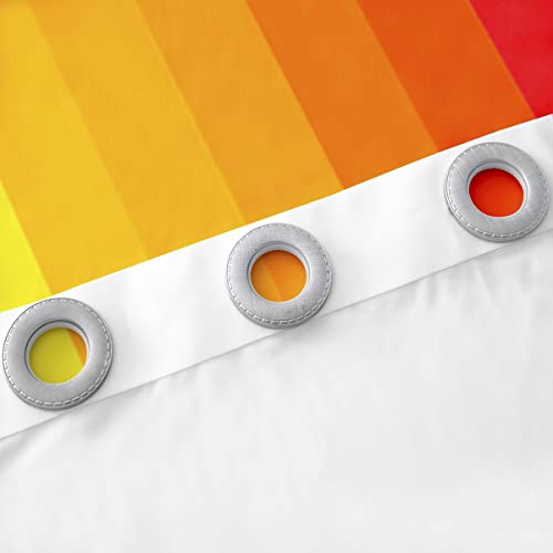 Rideau multicolore à rayures verticales et design abstrait pour ado
