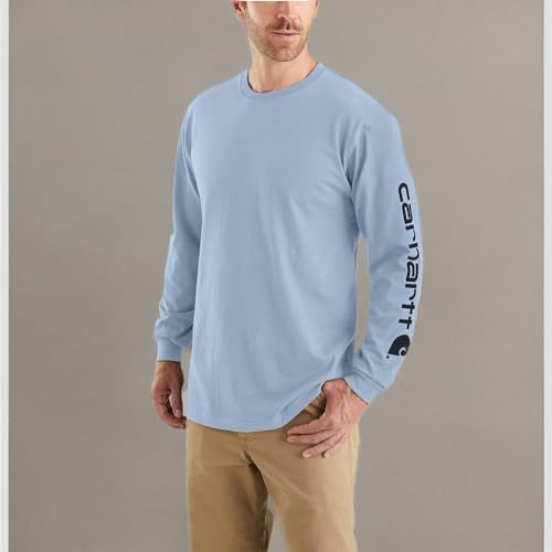 Image of Carhartt Men's Dearborn Loose Long-Sleeve Logo T-Shirt Closeout