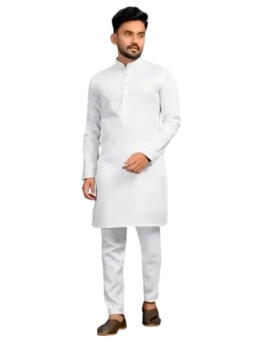 Men’s Cotton Kurta Pajama Set Comfortable Ethnic Outfit for Festive & Casual Occasions-picture-29