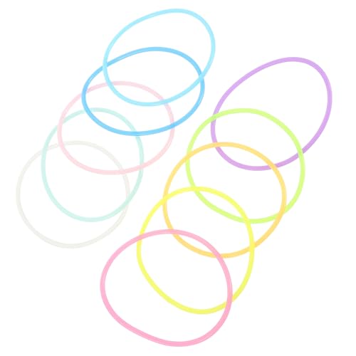 OUNONA 30 piezas Pulseras de Silicona que Brillan la Oscuridad Bandas Finas para Cabello y Accesorios Decorativos para Mujer para Fiestas y Uso Diario