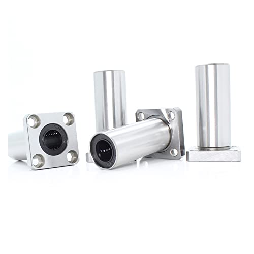 HJCMOONB Linear Bearing LMK LUU Square Flange Long Linear Bearing LMK6LUU LMK8LUU LMK10LUU LMK12LUU LMK13LUU Square Flange Type Linear Bearing Linear Ball Bearings(LMK6LUU)
