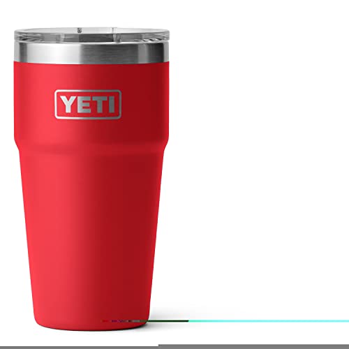 Yeti Rambler 16 Oz Stackable Pint, Vacuum Insulated, Stainless Steel With Magslider Lid, Rescue Red #TOP2