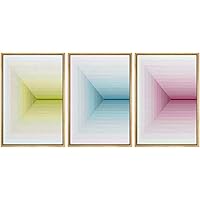 SIGNWIN Framed Canvas Print Wall Art Black and White Plant Silhouette Decorative Shapes Illustrations Modern Art Rustic Relax/Calm Warm for Living Room, Bedroom, Office - 16