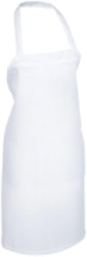 Mercer Culinary M60100WH delantal sin bolsillo, 33 x 29 pulgadas, color blanco.