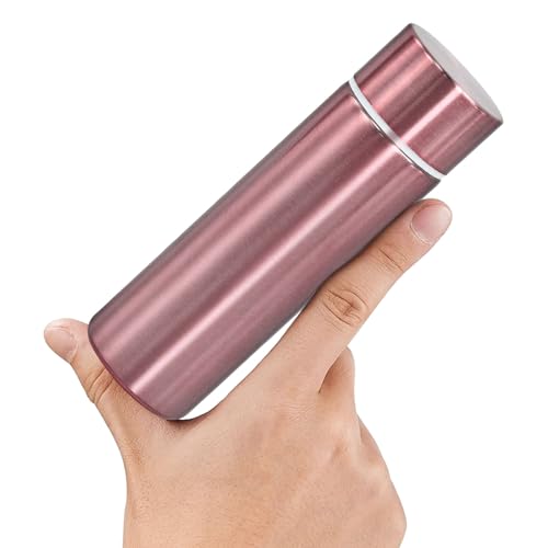HWSWSH 150 ml Mini aislamiento taza de acero inoxidable, taza isotérmica en miniatura con tapa, taza de viaje portátil, taza de café isotérmica para mujer y hombre, para trabajo, deporte, viaje (rosa)