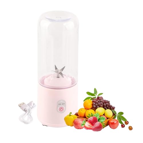 Topyond Electric Juicer Machine, Portable Juicer 500ml USB Charging with 6 Blades, Compact Juice Extractor for Orange Lemon Citrus, Easy Cleaning Design for Home Travel Outdoor Use