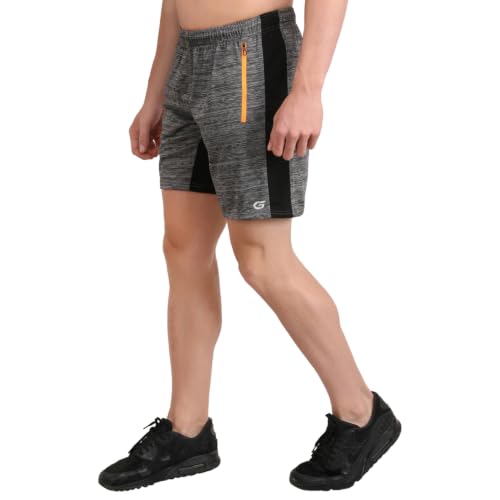 Image of GYMIFIC Men's Sports Shorts | Quick Dry Gym Running Cycling Shorts with Zipper Pocket | Lightweight Stretch Workout Athletic Activewear Shorts for Men