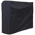 Sunnydaze 4-Foot Firewood Log Rack Cover - Heavy-Duty Weather-Resistant PVC Construction - Black