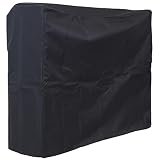 Sunnydaze 4-Foot Firewood Log Rack Cover - Heavy-Duty Weather-Resistant PVC Construction - Black