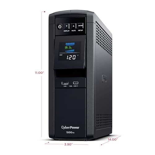 image for CyberPower CP1500PFCLCD PFC Sinewave UPS Battery Backup and Surge Prot