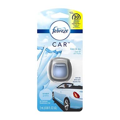Image of Febreze Car Vent Clip Air Freshener, Linen & Sky 1 ea (Pack of 3)