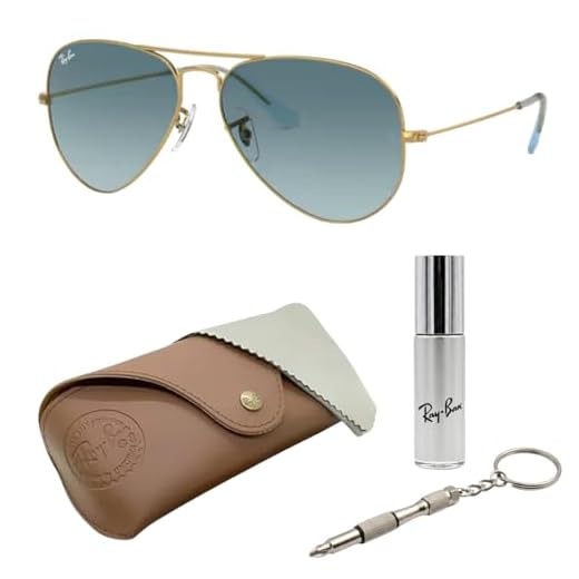 Ray-Ban RB3025 Óculos de sol clássico gradiente em forma de aviador com kit de óculos - almofadas de nariz ajustáveis - Óculos de sol retrô formais e casuais ideais, Ouro (001/3 m | 58 mm), 58 mm