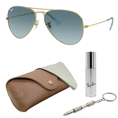 Image of Ray-Ban RB3025 AVIATOR GRADIENT Pilot Shaped Sunglasses for Men & Women with Official RAYBAN Eyewear Kit