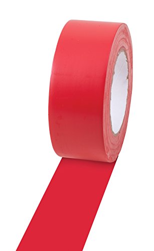 Image of Champion Sports Vinyl Tape, 2 inch Wide x 36 Yards Long, Red - Durable Floor Marking Tape - Schools, Gyms, Restaurants