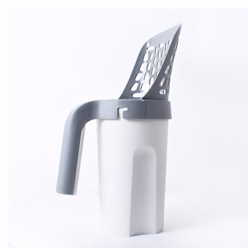 【一体型】猫砂スコップ スタンド付き ゴミ箱セット | 交換用ゴミ袋135枚 (15袋×9箱) 大容量 | 猫 トイレ 大型対応 消臭 携帯便利