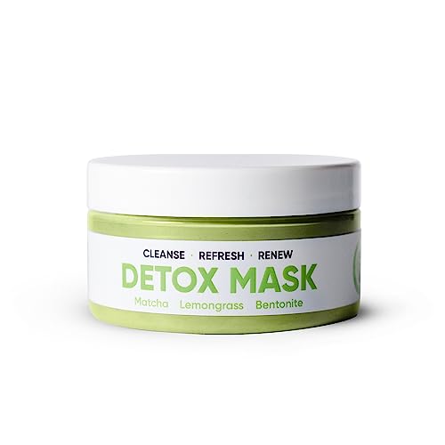 Image of WOW TEA Detox Matcha & Clay Face Mask - Skincare face mask for visible effect after first use | Green Face Mask with Matcha Green Tea, Clay, Lemongrass, Aloe Vera, Squalane, Almond Oil - 100 ml
