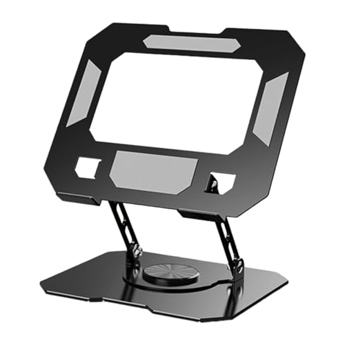 Support ordinateur portable noir pliable et réglable en métal pour bureau