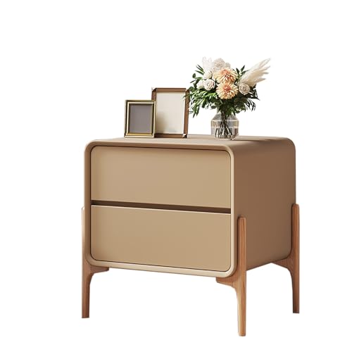 Juego de mesita de noche para dormitorio, mesas auxiliares modernas, mesita de noche pequeña con cajones y armario de almacenamiento para decoración contemporánea de granja
