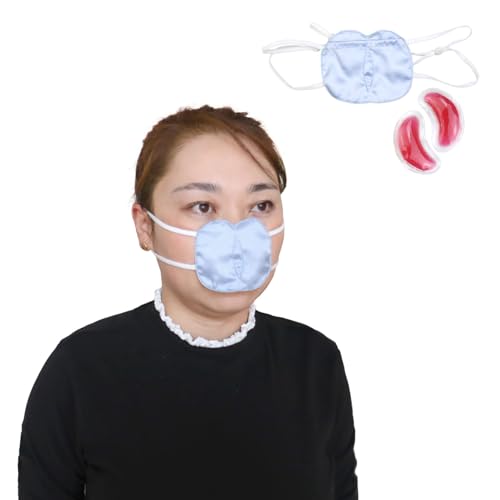 Satin Nose Ice Packs Flexible Gel Pack Cold Compress for Injury Rhinoplasty Septoplasty and Broken Nose Recovery Mask Hot and Cold Therapy