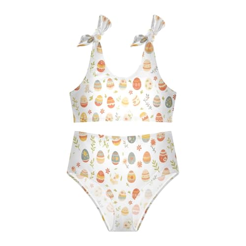 KLL Easter Eggs Pattern Holidays Girl 2 Piece Bikini Sets Beach Swimsuit Swimwear Cute Shoulder Strap3