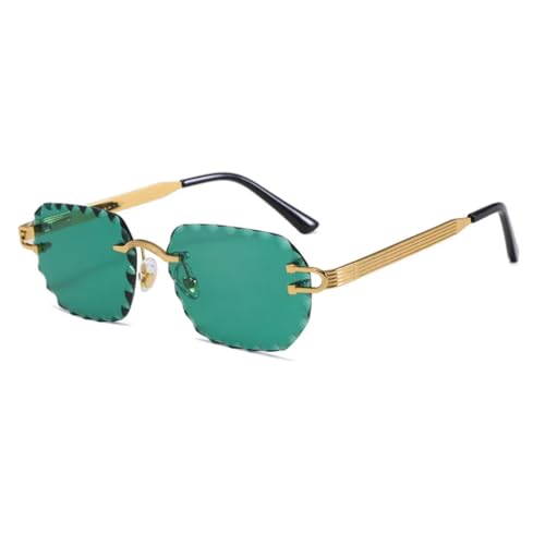 Lunettes de soleil sans monture unisexes avec verres découpés originaux