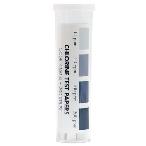 LaMotte Insta-Test 4250-BJ Chlorine Single Factor Test Strip, 10-200ppm Range (Pack of 200)