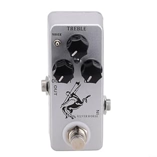 【Based on Centaur】Silver Horse Guitar Effect Pedal is designed as a guitar overdrive effect pedal based on Centaur, providing overdrive sound for your performance. 【Three Functional Knobs】Featuring three functional knobs (TREBLE/OUTPUT/GAIN), this pe...