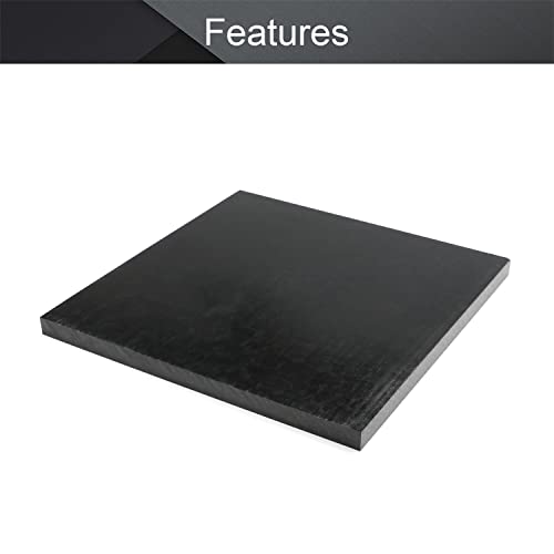 Image of Othmro Black POM Plastic Sheet 0.39 inch*7.87 inch*7.87 inch 1Pcs, Printable Rigid Durable Plastic Board Sheet Plastic Sheeting DIY Materials for Home Decor, Handcrafts (Matte & Textured Finish), Outdoor Use