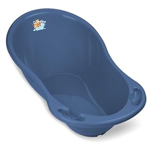 Baby Badewanne vom TÜV Rheinland zertifiziert! – Babybadewanne Neugeborene ab 0 bis 24 Monate - Anti rutsch Badewanne 86cm groß mit Stöpsel.