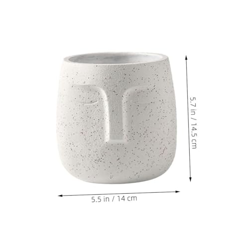 Pot de fleurs en céramique à visage abstrait, une idée cadeau déco originale