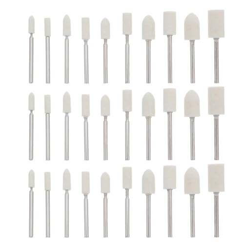 Kit de polissage rotatif têtes feutre laine beige LIFKOME pour restauration