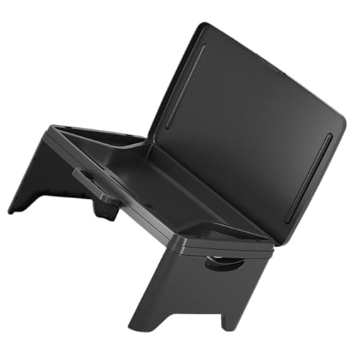 BUTIFULSIC Folding Lap Desk Portable Writing Table for Adults Multifunctional Black Serving Tray for Laptop Study and Meals for Travel and Home Use