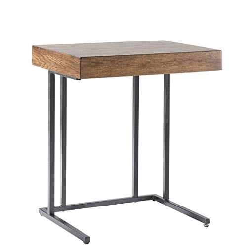 Madison Park Wynn Accent Wood with Metal Frame Snack Modern Home Office Laptop Stand with Drawer Bed Side Table Sofa For Living Room, Small Madison Park Wynn Accent Wood with Metal Frame Snack Modern Home Office Laptop Stand with Drawer Bed Side Table Sofa For Living Room, Small